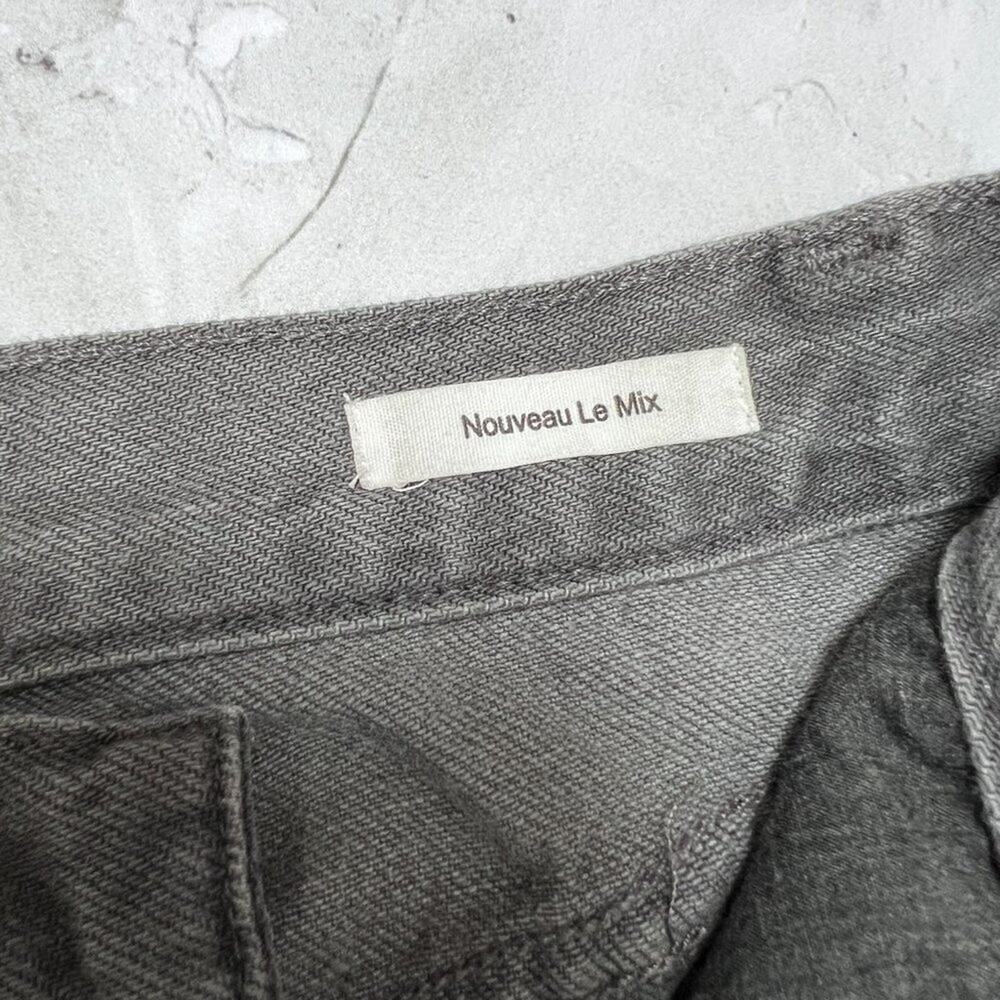 Frame Le Mix Nouveau Jeans SIZE 25 RUNS SMALL Ash Gray Two Tone Raw Hem - Picture 7 of 14